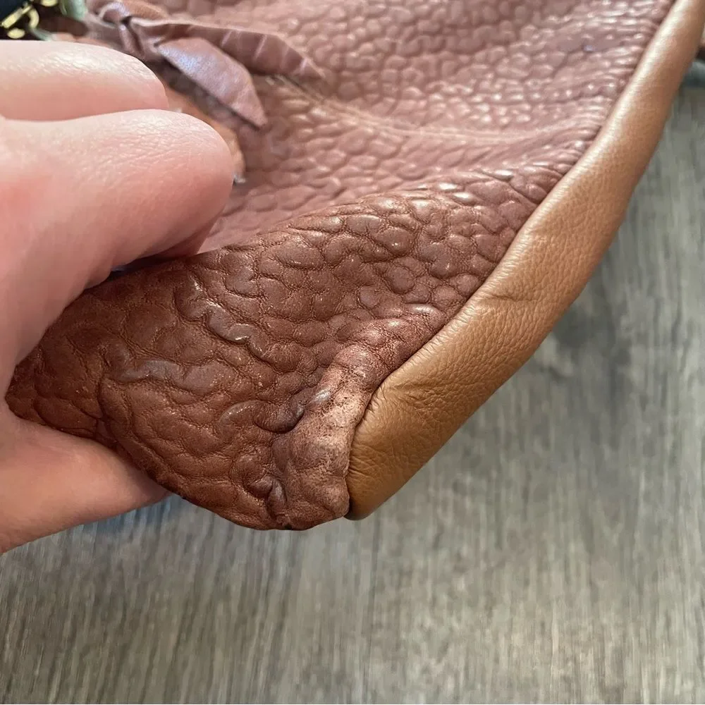 SVEN USA Style No. 536 Tan Pebbled Leather Double Zip Backpack